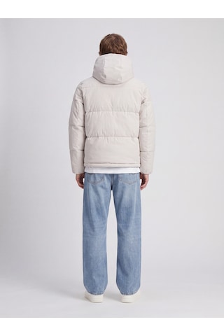 Jack & Jones Erkek Ayarlanabilir Bagcikli Kapüsonlu Puffer Ceket - Galaxy - 12303930 Moonbeam