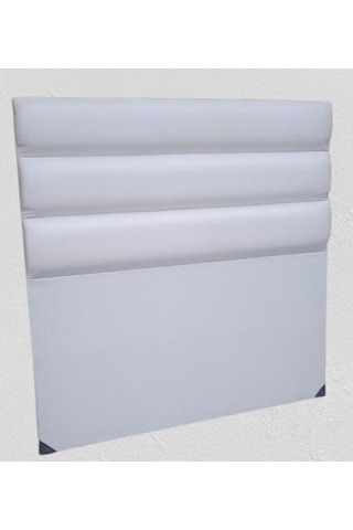 Başlık Dk Tek Kişilik 100'lık Model Suni Deri Beyaz Kumaş Yatay Dilimli El Yapım