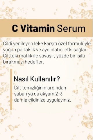 Wiwify C Vitamini Aydınlatıcı Botanikal Kolajen Serum 30 ML