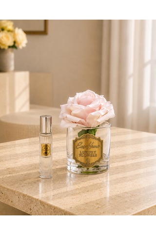 Rosemira Tek Güllü Parfümlü Dekoratif Çiçek - Pembe-7541 Gül - Meyve