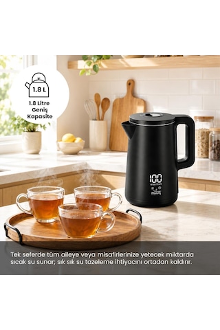 Any Morning Sın2633 Dijital Göstergeli 1.8 Lt Çelik Su Isıtıcı