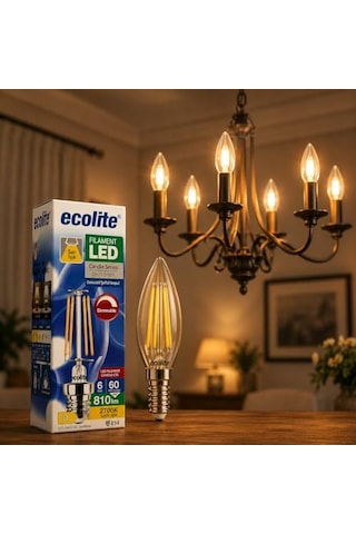 Ampul E14 Flame Mum Tipi 4w 470lm 2700k Sarı Işık Diğer
