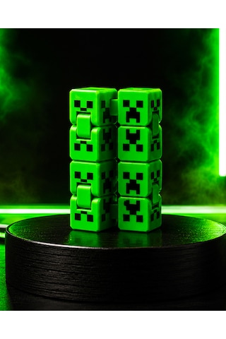Minecraft Creeper Fidget Küp Sınırsız Minecraft Küpü Stres Giderici Dekoratif Figür