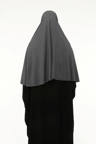 Altobeh Hazır Türban Peçeli Pratik Eşarp Tesettür Nikaplı Hijab - Namaz Örtüsü Sufle 3xl - Füme Füme