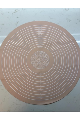 Silikon Pişirme Pasta Mat Seti, Ölçülerle Hamur Açma Seti Silikon Yapışmaz Mat, Pasta, Kabuk, Kurabiye, Ekmek, Ha