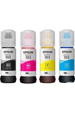 Epson 103 Mürekkep Ecotank L3150/L3151/L3160/L5190/L4150 4 Renk 4X70Ml