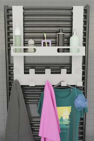 Risingmaber Beyaz Raflı Havlupan Askısı Banyo Petek Askısı Ve Raflı Havlu Askılığı, Banyo Peteği Askılığı Diğer