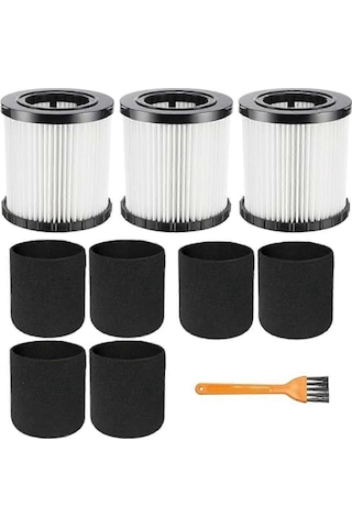 Dewalt Dcv580h, Dcv581h 20v Max Islak/kuru Elektrikli Süpürge İçin 3 Adet Dcv5801h Vakum Hepa Filtresi 6 Köpük Kılıflı