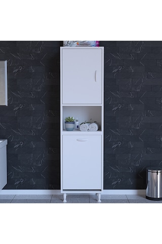 Mutfak Dolabı Kirli Çamaşır Dolabı Düşer Kapaklı Sepetli Banyo Dolabı 45x160x32 Cm Beyaz Mutfak Dolabı Kirli Çamaşır Dolabı Düşer Kapaklı Sepetli Banyo Dolabı 45x160x32 Cm Beyaz