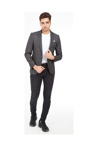 Sposo 5132 Dar Kalıp Yarım Astarlı Siyah Erkek Blazer Ceket Siyah