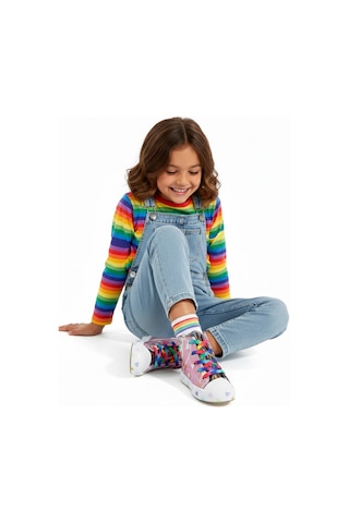 Artı Artı Ayakkabı Mia Kids-2400 Hologram 3d Kız Çocuk Bacıklı &fermuarlı Pembe Sneakers Pembe