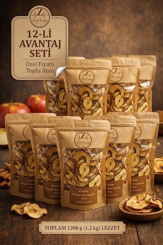 Tarçınlı Elma Kurusu 12'li Avantaj Paketi 12 X 100g 1200 G