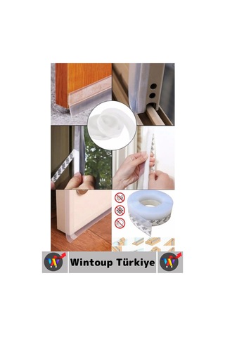 Premium Kapı Altı Pencere Rüzgar Toz Isı Böcek Haşere Önleyen Rüzgar Kesici Bant 3 Metre 4 Adet