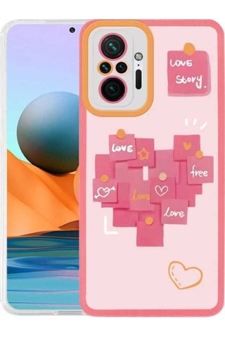 Xiaomi Redmi Note 10 Pro Kılıf Zore M-fit Desenli Kapak Love Story No2