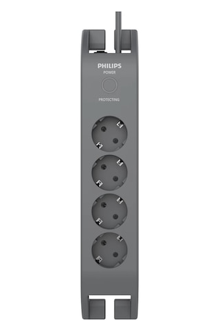 Phılıps Spn3140a/62 4 Soket Akım Korumalı Priz 900 Joules 2mt Kablo Gri 1923 Diğer