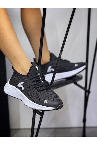 Bağcıklı Unisex Çocuk Spor Ayakkabısı-siyah-beyaz-320