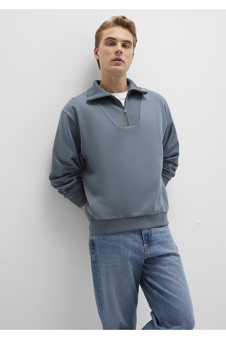 Mavi - Polo Yaka Gri Sweatshirt 0s10368-80889 Gri