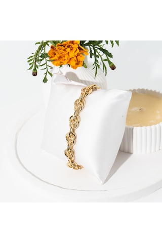 Biem İçiçe Geçmiş Halka Xuping Bileklik Gold/gümüş