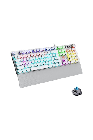 Lecoo KG1102 Kablolu Blue Switch Makro Tuşlu RGB Mekanik Gaming Türkçe Q Metalik Klavye