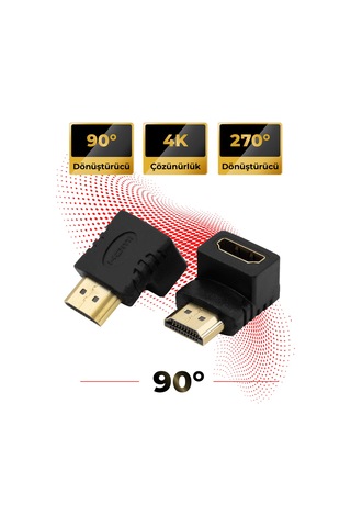 TTAF Hdmı Dönüştürücü L Adaptör 4K Görüntü Aktarımı
