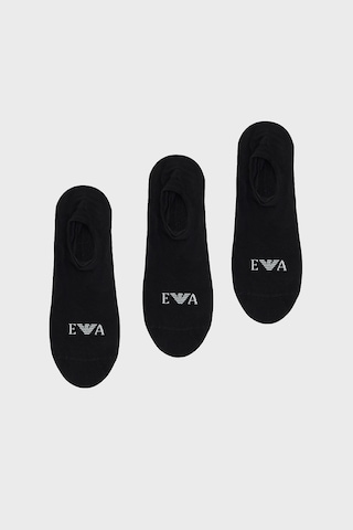 Emporio Armani Logolu Babet 3 Pack Çorap Erkek Çorap Em000548 Af26377 Uc001 Siyah