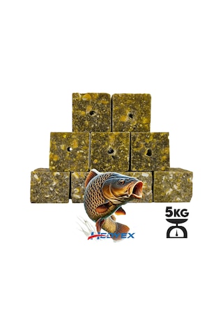 Hedyex 5kg Sazan Küspesi Delikli Küp Mısır Küspesi Kare