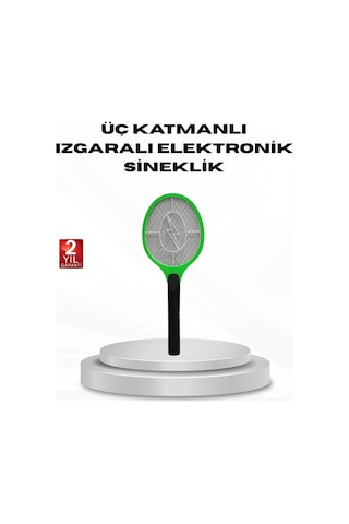 Zenvia Yüksek Gerilimli Elektronik Sinek Raket Sessiz, Kimyasız Ve Güvenli Kullanım Znv2026