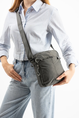 Özer-6033 Sanmorris Suya Dayanıklı Paraşüt Kumaş Çapraz Askılı Unisex Omuz Çantası Koyu Gri