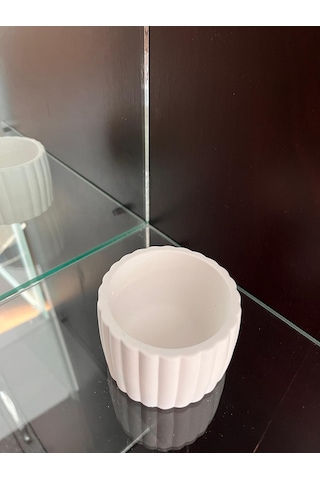 Mezbi Beton Yuvarlak Mini Saksı
