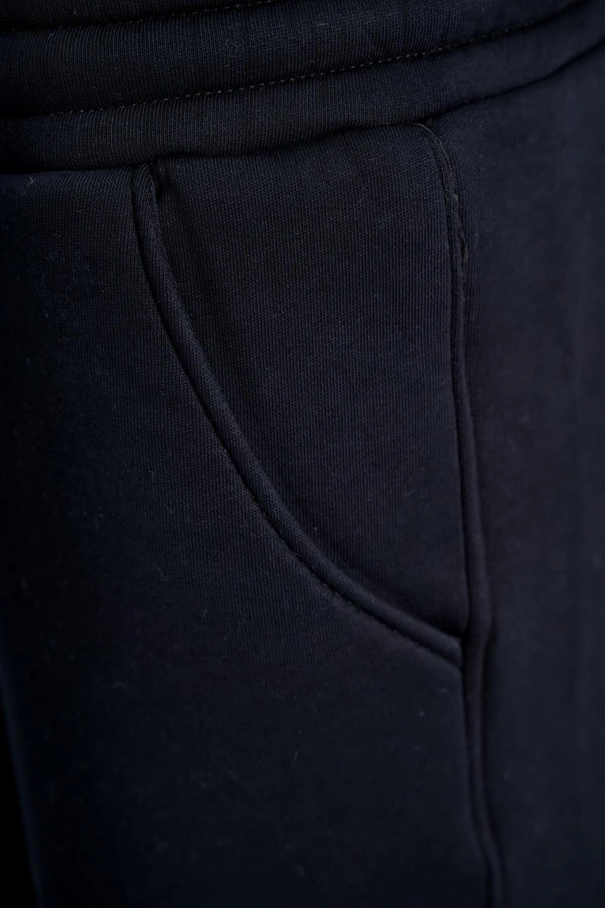 Üç İplik Yüksek Bel Lastikli Jogger Eşofman Altı - Siyah Siyah