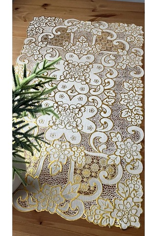 Best Price 34 Dikdörtgen Masa Örtüsü 277578612 Altın Rengi