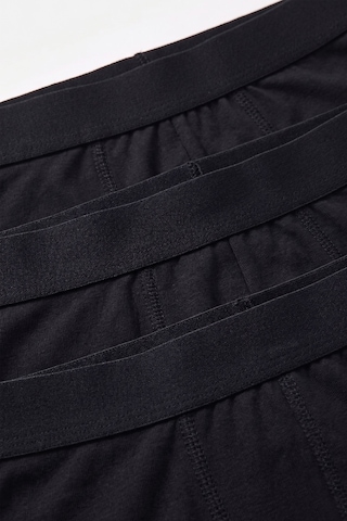 Öts Erkek Çocuk 3 Lü Pamuklu Boxer Düz Renk Ergonomik Tasarım 7240-3 Siyah