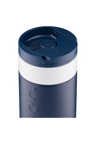 Dopper Travel Mug Yalıtımlı Termos Bardak 300 Ml - Dalga Mavisi Lacivert / Beyaz