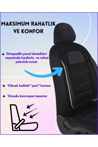 Audi A Serisi Araçlara Uyumlu Tam Takım Basic B Model Oto Koltuk Kılıfı Seti