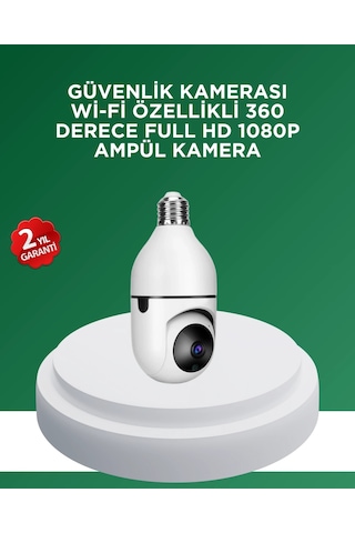 Znv Zenvia Mey İthalat 1080p Gece Görüşlü Ampul Güvenlik Kamerası Kablolu Ve Kablosuz Seçenekli Znv2025 Cm