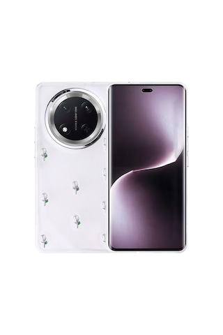 Kilifone - Honor Magic 7 Lite Uyumlu Kılıf Airbag Tasarımlı Simli Şeffaf Kutup Kapak - Fiyonk - T37075