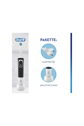 Oral-B D100 Şarj Edilebilir Diş Fırçası Cross Action Siyah