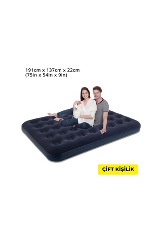 Terravıta Çift Kişilik Şişme Yatak - 191 x 137 x 22 CM Lacivert