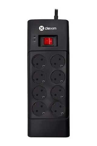 Dexim Sp08dg 8'li Akım Koruyucu Çoklu Priz Dexim Sp08dg 8'li Akım Koruyucu Çoklu Priz