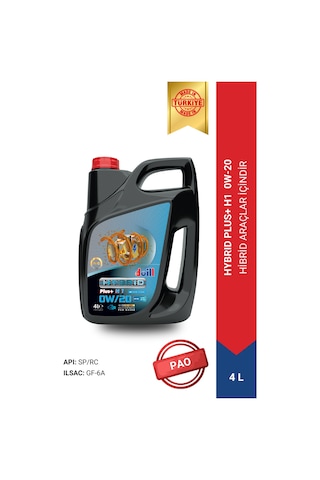 Doill Hybrıd 0W-20 Apı Sp/rc Tam Sentetik Motor Yağı 4 L