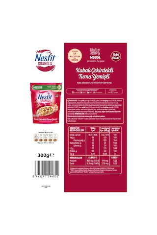 Nesfit Granola Kabak Çekirdekli Turna Yemişli 300 Gr