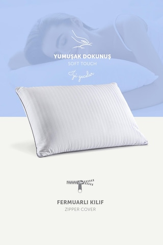 Pafu Visco Kaz Tüyü Konforunda Rahat Uyku Yastık Beyaz