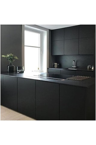 61cmx2mt Mat Siyah Folyo Yapışkanlı Kaplama Folyosu