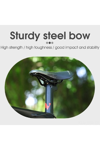 Symbee West Bıkıng Bisiklet Sırt Yastığı Seti - Konforlu Yol Bisikleti Jantı, Yağmur Korumalı Pu Materyal, Beyaz-siyah Rengi Çok Renkli