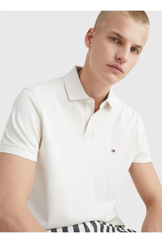 Tommy Hilfiger Tommy Hılfıger Erkek T-shırt Mw0mw17770-ac0 Beyaz
