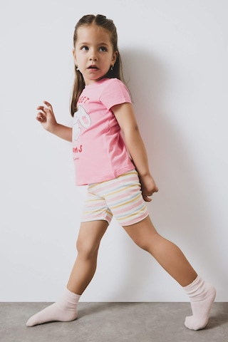 Defacto %100 Pamuklu Pijama Takımı Kız Bebek E4646A525SM Pembe