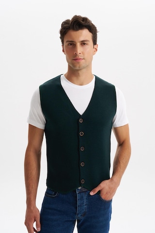 Arma Erkek Slim Fit Örme Likralı Pike Triko Yelek Kısa Kollu, %90 Akrilik %10 Wool K0yyo0858 Yeşil