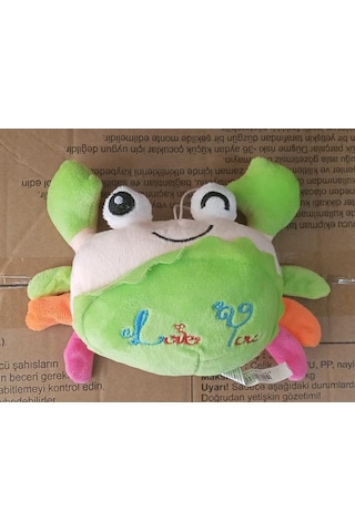 Oyuncak Peluş Sevimli Yeşil Yengeç Uyku Arkadaşı 25 Cm Çok Renkli