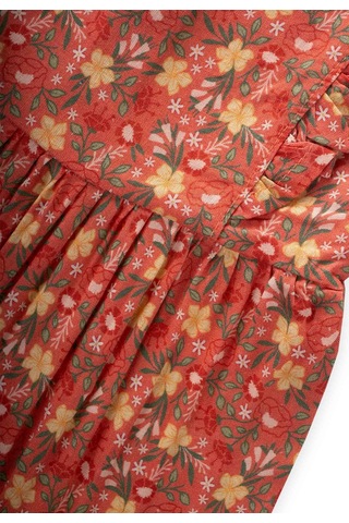 Cigit Çiçek Desenli Viskon Tulum 0-3 Yaş Yavruağzı Yavruağzı