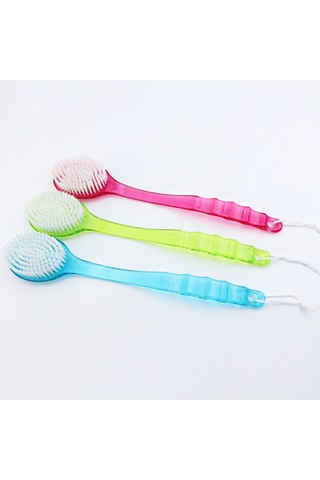 Maiyame Uzun Saplı Plastik Duş Fırçası: Yumuşak Tüylerle Vücut Temizliği, Masaj Ve Ölü Cilt Kaldırma - Islak Veya Kuru Kullanım Mavi